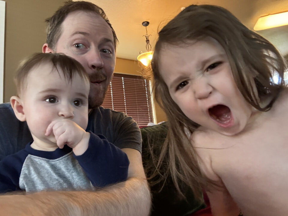 Jack, daddy and Olivia