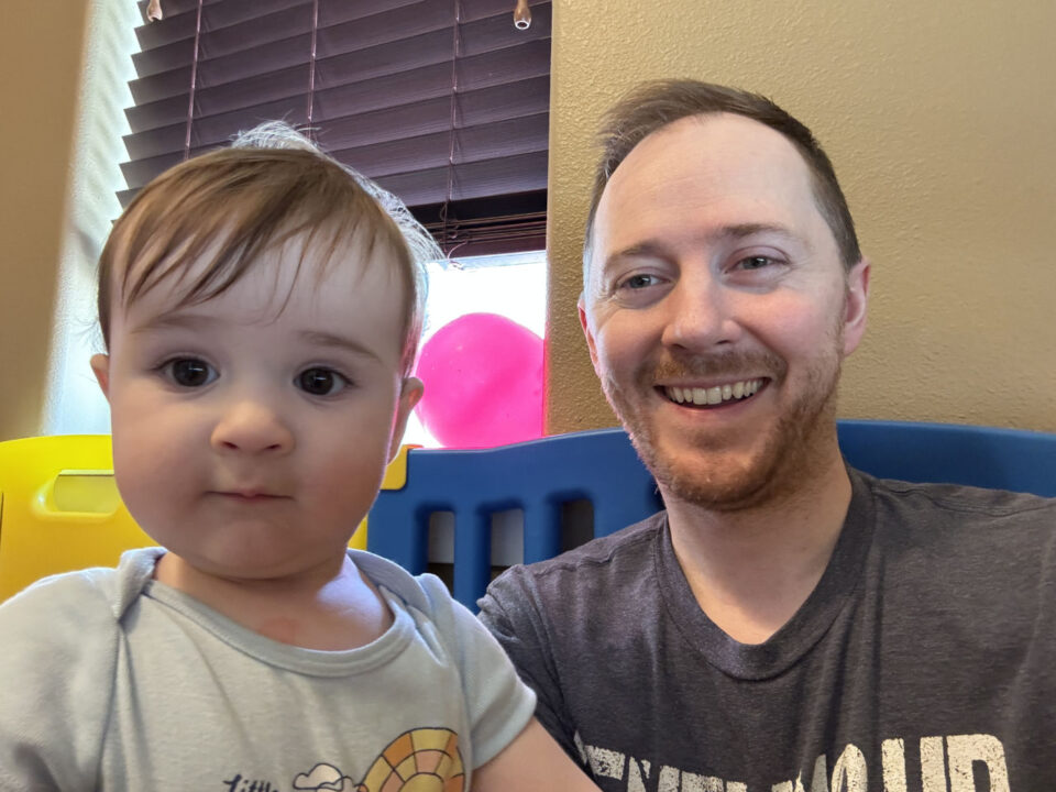 Jack and daddy in the pen together